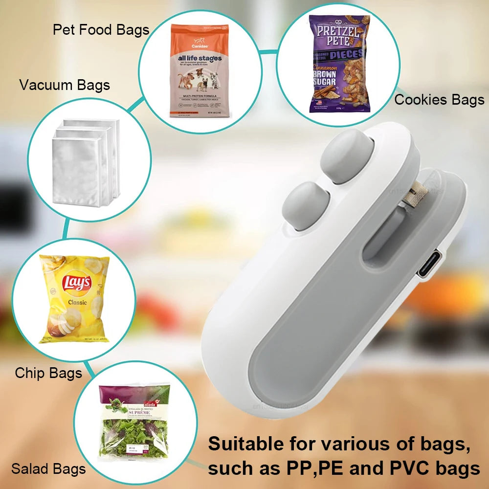 SealFresh™ Pro 2-in-1 Rechargeable Bag Sealer