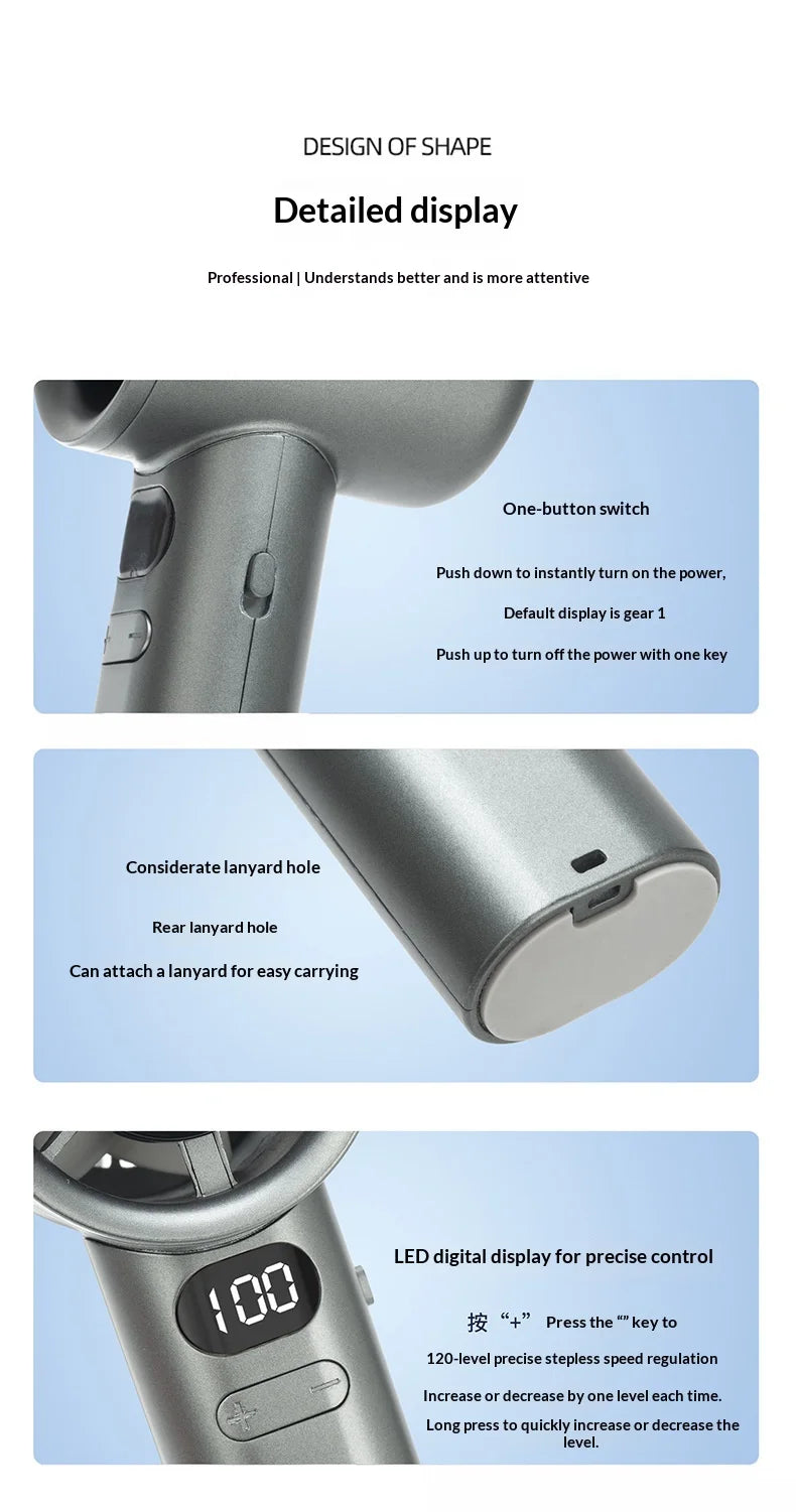 BreezeMax™ Turbo Handheld Fan