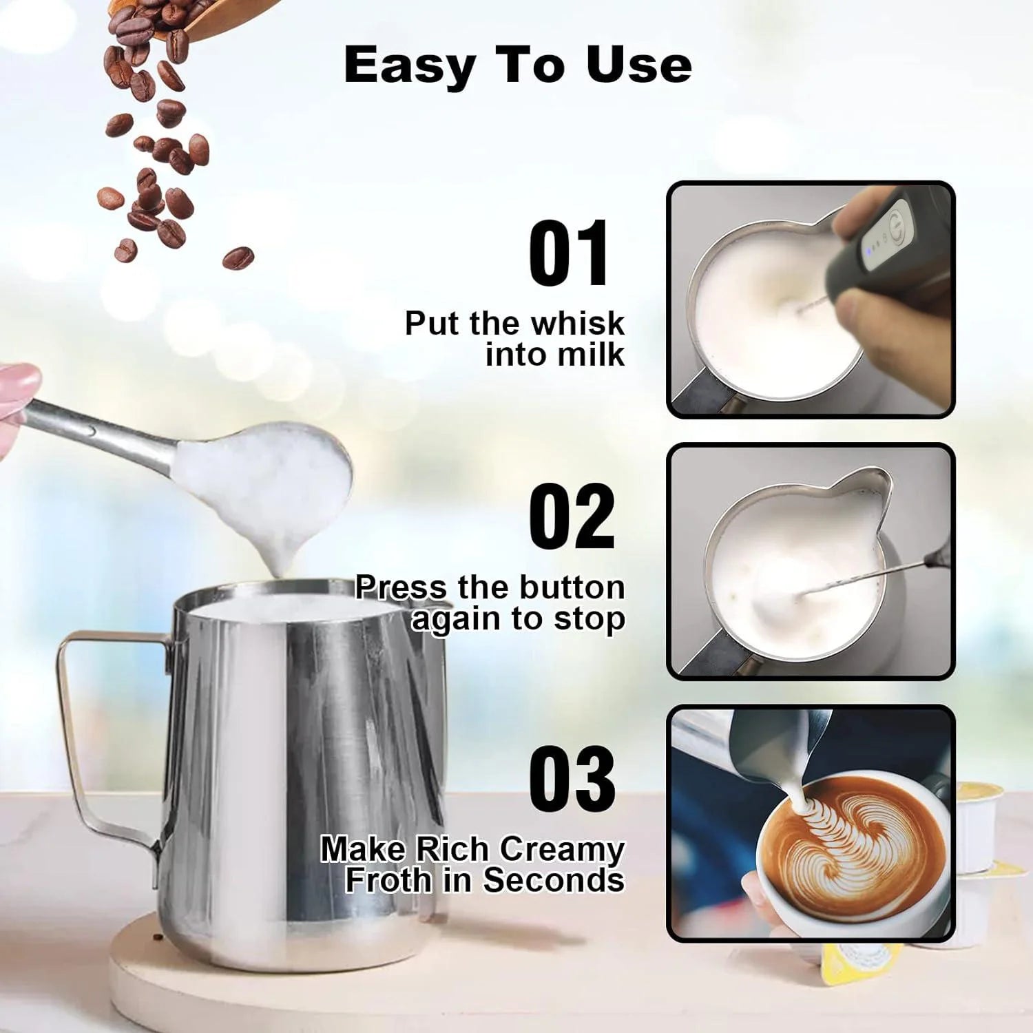 Frothy™ Pro Rechargeable Milk Frother